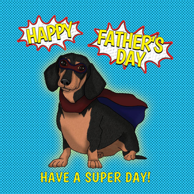 Have A Super Day! Dachshund Confetti-exploding Greetings Card