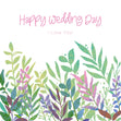 Happy Wedding Day I Love You Plants White Confetti-exploding Greetings Card