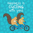 Happiness Is Cycling With You Valentine's Day Confetti-exploding Greetings Card