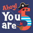 You Are 5 Pirate Happy Birthday Confetti-exploding Greetings Card