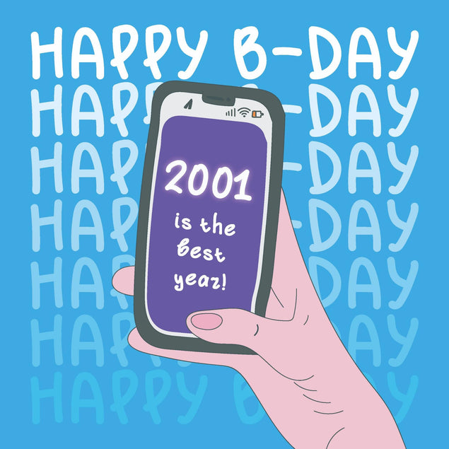 2001 Is The Best Year Birthday Confetti-exploding Greetings Card