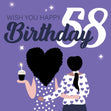 Wish You Happy 58th Birthday Confetti-exploding Greetings Card