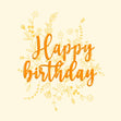 Happy Birthday Cute Yellow Confetti-exploding Greetings Card