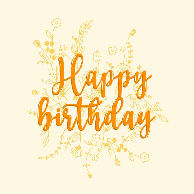 Happy Birthday Cute Yellow Confetti-exploding Greetings Card