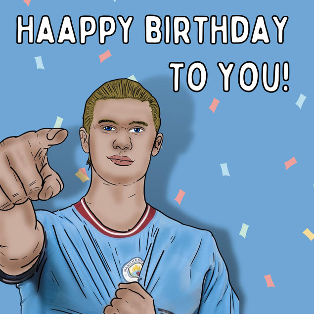 Erling Haaland Birthday Confetti-exploding Greetings Card