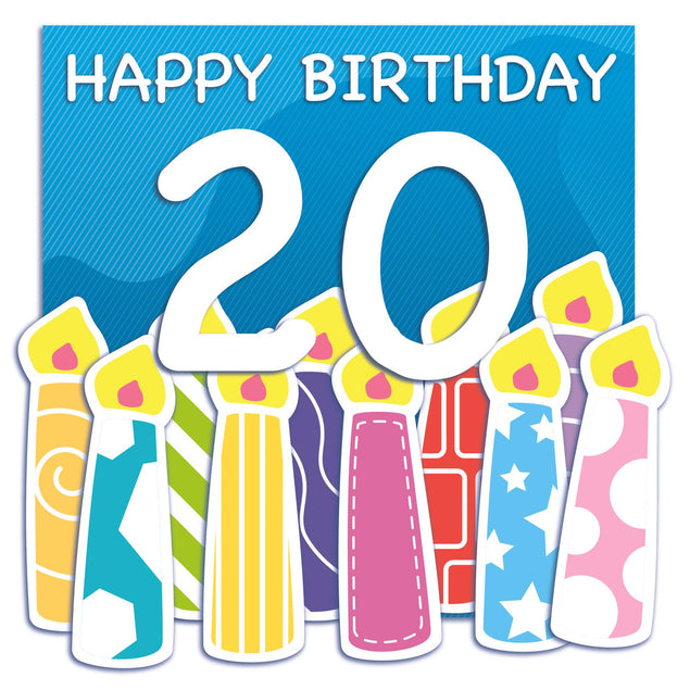 Happy 20th Birthday Confetti-exploding Greetings Card