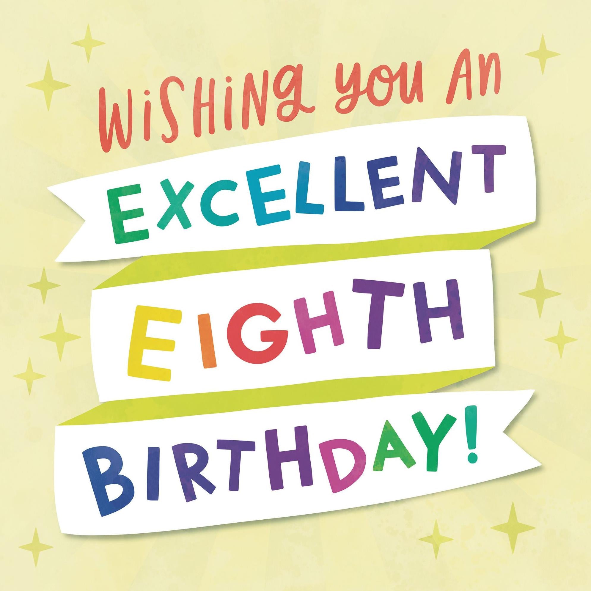 Excellent Eighth Confetti-exploding Greetings Card – Boomf
