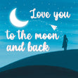 To The Moon And Back Confetti-exploding Greetings Card