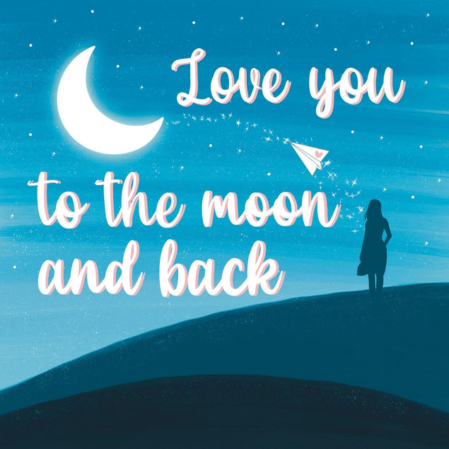 To The Moon And Back Confetti-exploding Greetings Card