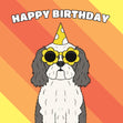 Cool Shih Tzu Dog Birthday Confetti-exploding Greetings Card