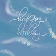 Happy Birthday Blue Waves Confetti-exploding Greetings Card