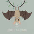 Cute Little Bat Happy 8th Birthday Confetti-exploding Greetings Card