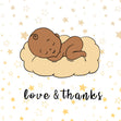 Love & Thanks New Baby Confetti-exploding Greetings Card