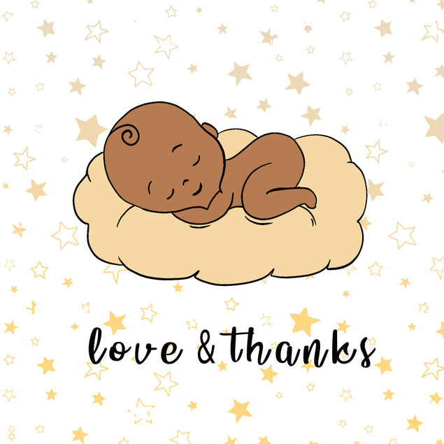 Love & Thanks New Baby Confetti-exploding Greetings Card