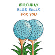 Birthday Blue Golf Balls Confetti-exploding Greetings Card