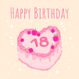 Cake With Roses Happy 18th Birthday Confetti-exploding Greetings Card