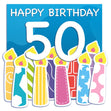 Happy 50th Birthday Confetti-exploding Greetings Card