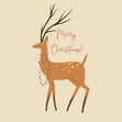 Merry Christmas Noble Reindeer With Christmas Lights Confetti-exploding Greetings Card