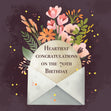 Happy 70th Birthday Mum Hartiest Congratulations Letter And Flowers Confetti-exploding Greetings Card