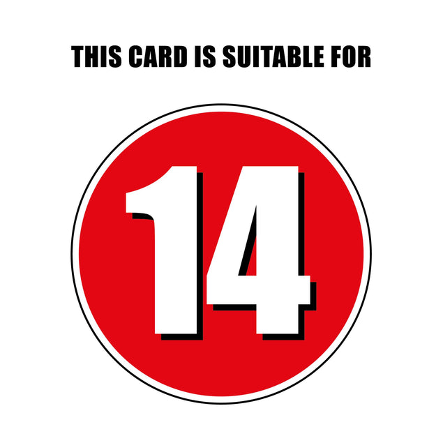 14th Birthday Confetti-exploding Greetings Card