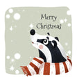 Merry Christmas Cute Badger Confetti-exploding Greetings Card