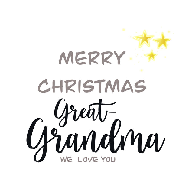 Merry Christmas Great Grandma We Love You Confetti-exploding Greetings Card