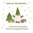 Merry Christmas Cute Gnome And Presents Confetti-exploding Greetings Card