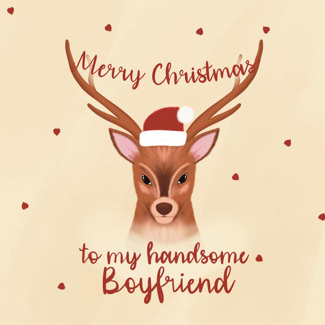 Merry Christmas Boyfriend Confetti-exploding Greetings Card