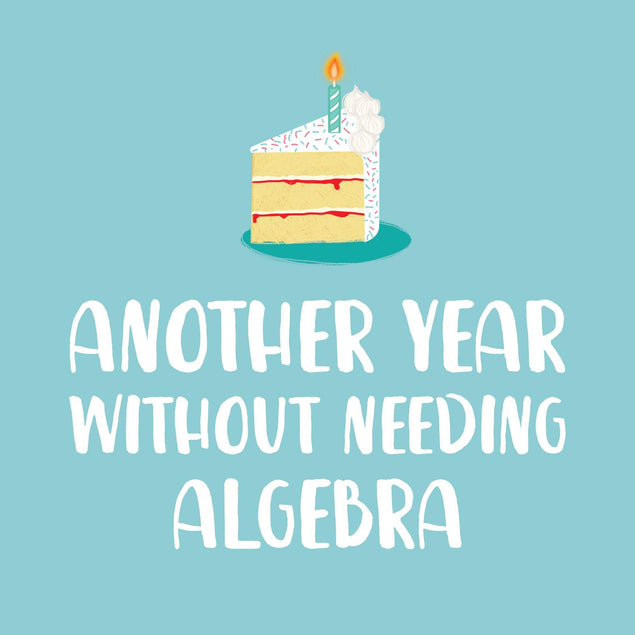 Algebra Birthday Confetti-exploding Greetings Card