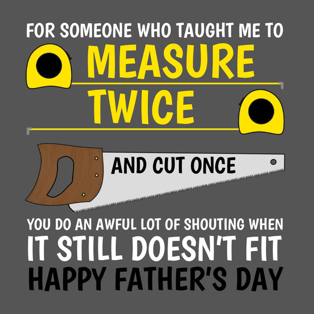 Measure Twice Confetti-exploding Greetings Card