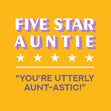 Five Star Auntie Confetti-exploding Greetings Card