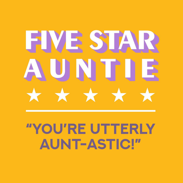 Five Star Auntie Confetti-exploding Greetings Card