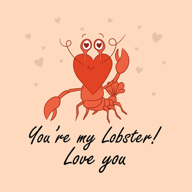 Love You My Lobster Valentine's Confetti-exploding Greetings Card