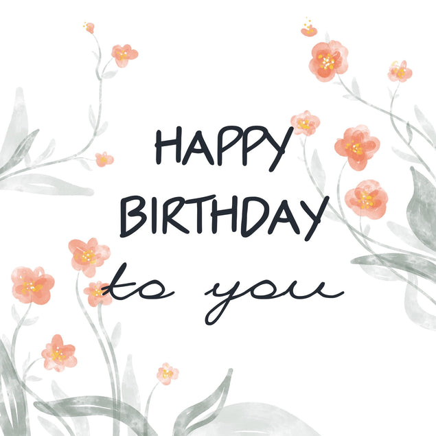 Cute Flowers Happy Birthday Confetti-exploding Greetings Card