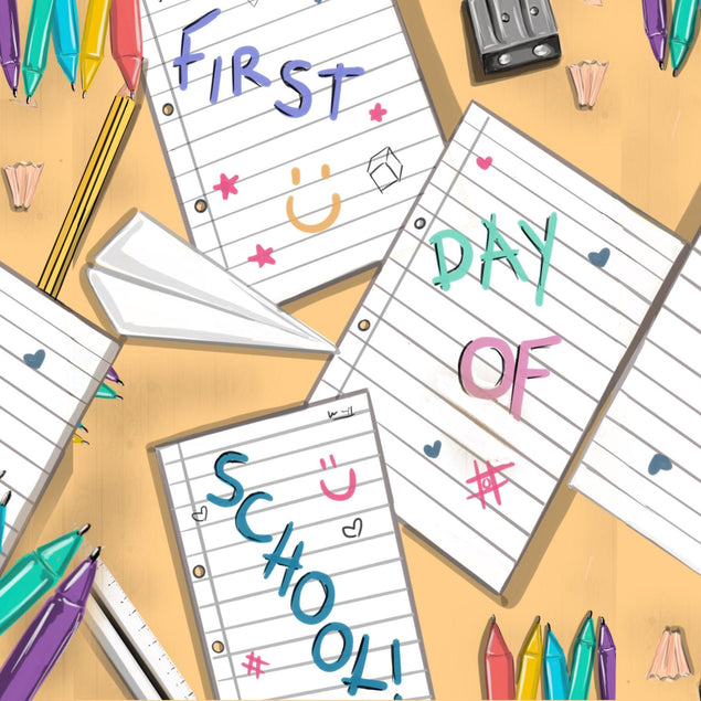 First Day Of School Confetti-exploding Greetings Card