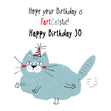 FartCatstic Happy 30th Birthday Confetti-exploding Greetings Card