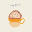 Hedgehog In A Mug Happy Birthday Confetti-exploding Greetings Card