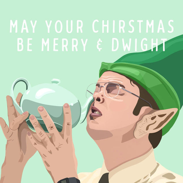 Merry and Dwight Christmas Confetti-exploding Greetings Card