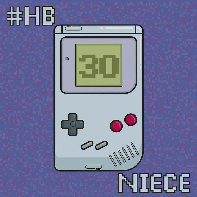 Retro Tetris Happy 30th Birthday Niece Confetti-exploding Greetings Card