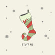 Stuff me... Christmas Stocking Confetti-exploding Greetings Card