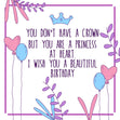 Happy Birthday Princess At Heart Confetti-exploding Greetings Card
