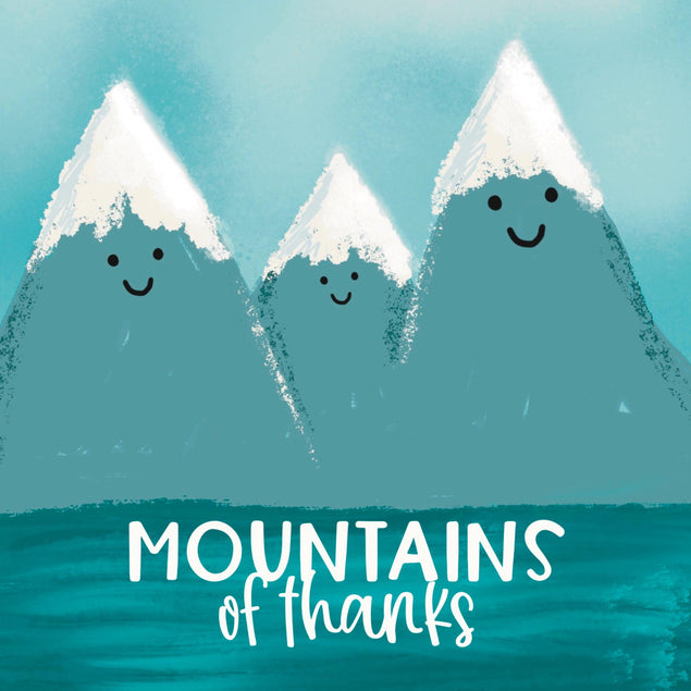 Mountains Of Thanks Confetti-exploding Greetings Card