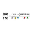 Merry Christmas Son And Daughter-in-law Equation Confetti-exploding Greetings Card