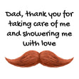 Father's Day Moustache Confetti-exploding Greetings Card