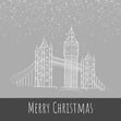 Merry Christmas London Snowfall Confetti-exploding Greetings Card