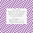 Purple Stripes Happy Silver Anniversary Son-In-Law Confetti-exploding Greetings Card