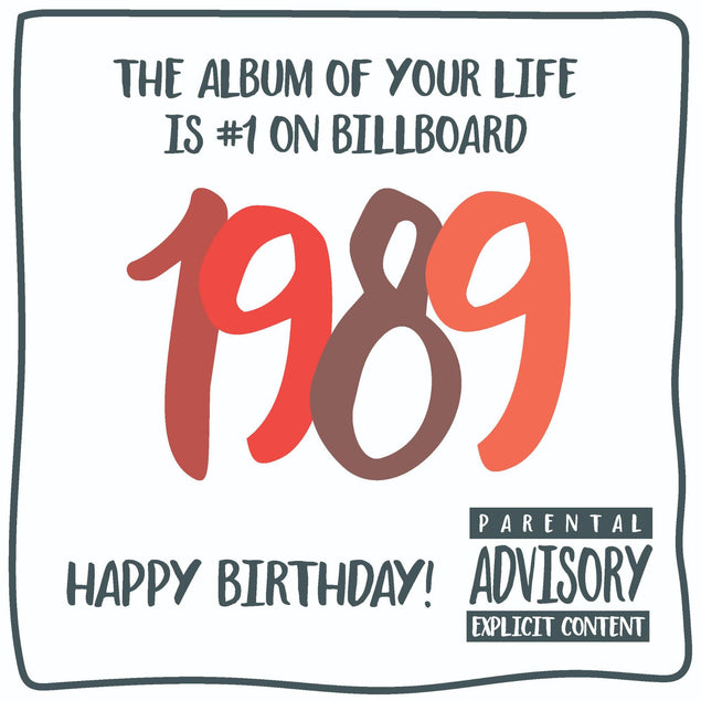 The Album Of your Life 1989 Birthday Confetti-exploding Greetings Card