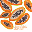 Happy Birthday Niece Papaya Watercolour Confetti-exploding Greetings Card