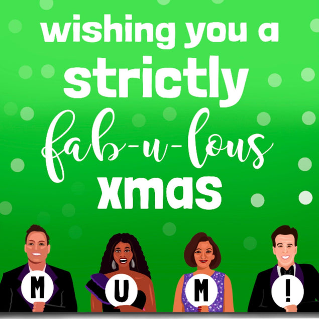 Strictly Fabulous Xmas Mum Confetti-exploding Greetings Card