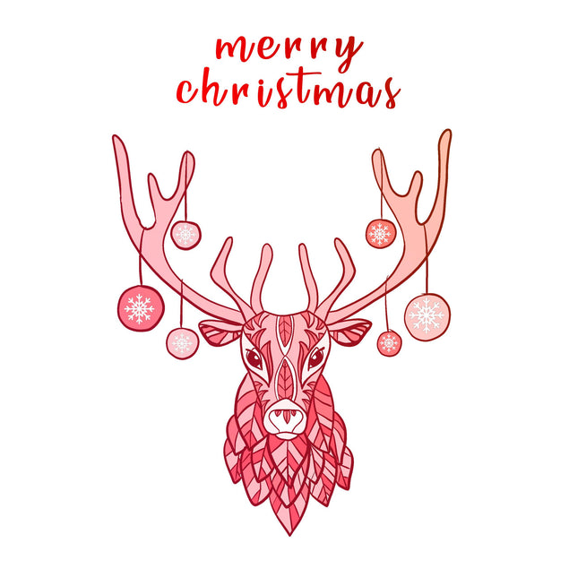 Merry Christmas Majestic Red Stag Confetti-exploding Greetings Card